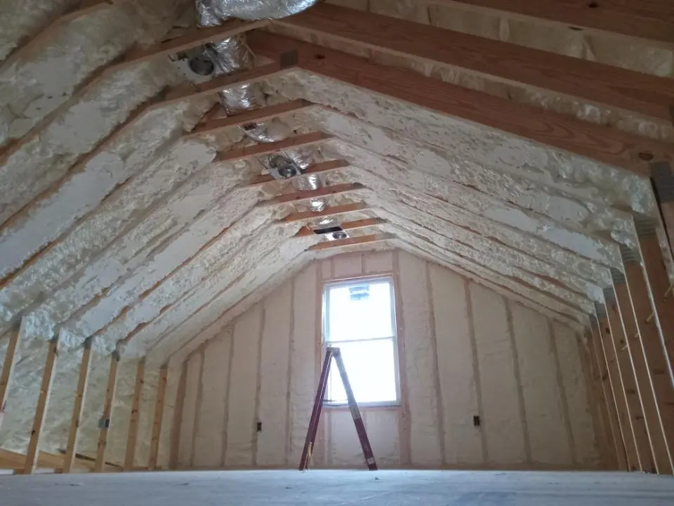 Spray foam roofing application for Crawl Space Insulation project in Cambridge